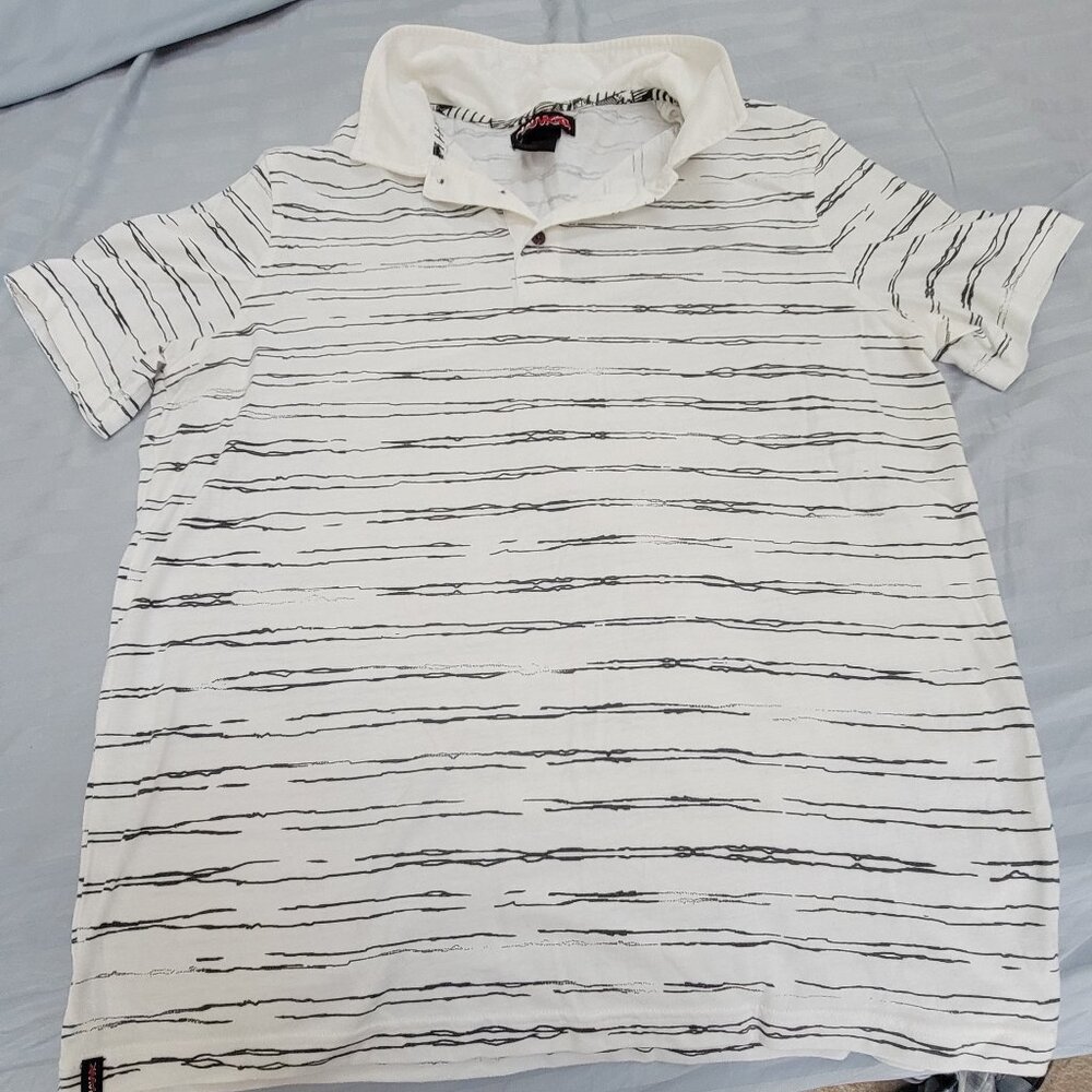 Tony Hawk Striped Polo Shirt Size XL